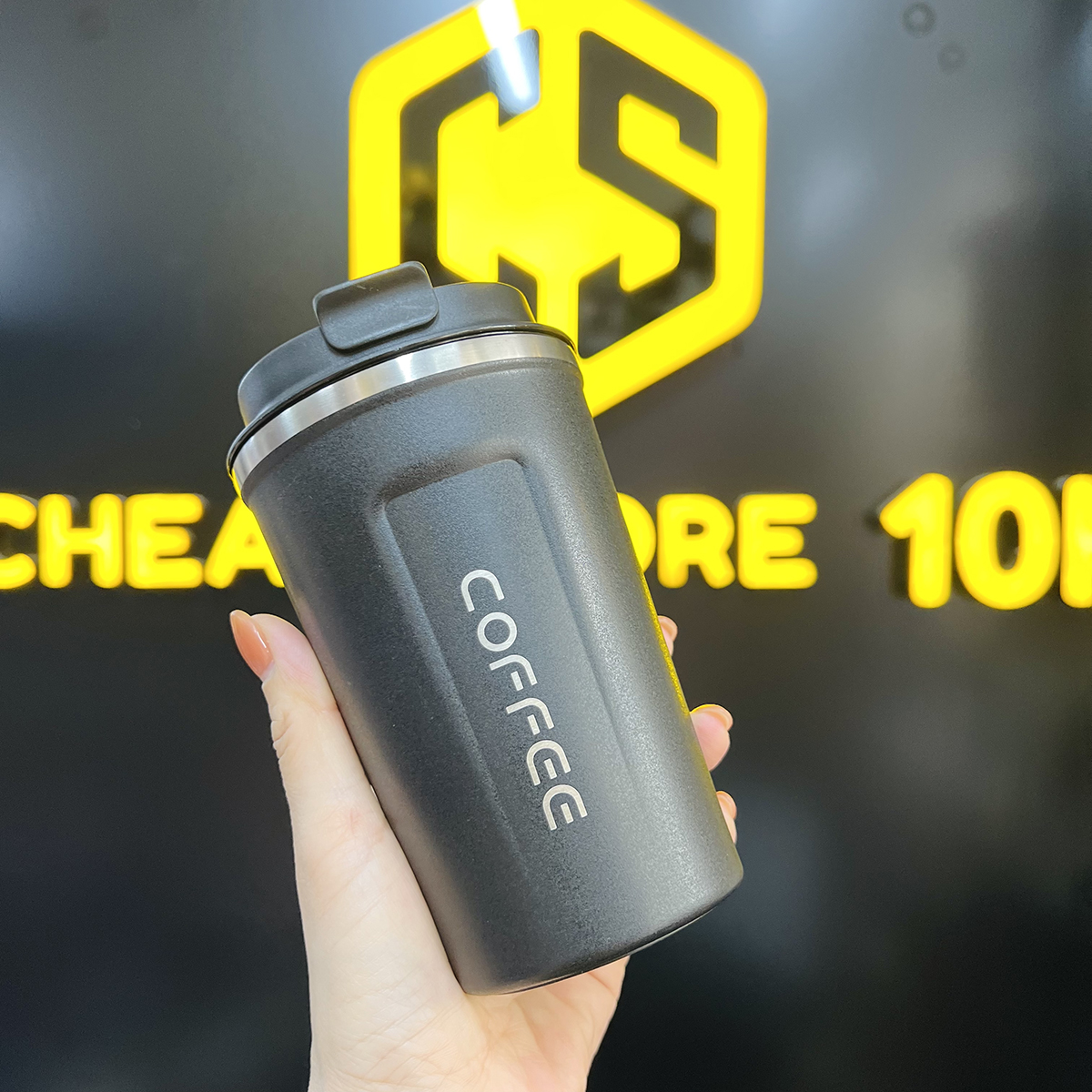 Cốc cà phê giữ nhiệt Coffee Holic, ly cà phê giữ nhiệt, cốc giữ nhiệt, ly giữ nhiệt, bình giữ nhiệt, cheapstore10k, cheapstore