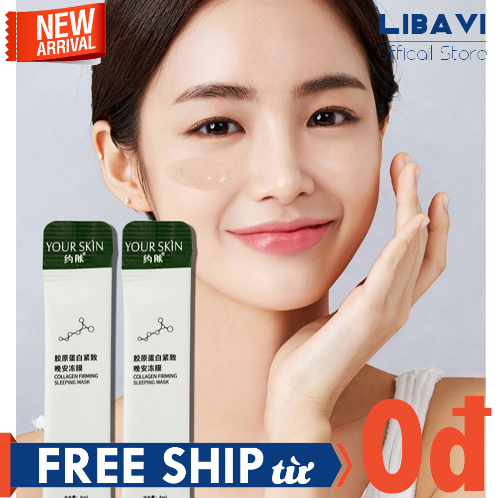 (Có video) Mặt nạ ngủ Yanj dạng thạch Matcha trà xanh, Bổ sung dưỡng chất, collagen tái tạo làn da tươi trẻ, Collagen nâng cơ DSMNN22