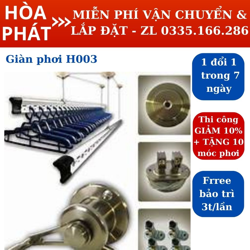 HÒA PHÁT -H003 Giàn phơi thông minh gắn Trần Hòa Phát cao cấp, Giàn phơi quần áo tiện nghi sang trọng. Miễn phí vận chuyển và lắp đặt tại nhà. 𝐋𝐢ê𝐧 𝐡ệ 𝐳𝐚𝐥𝐨 𝟎𝟑𝟑𝟓.𝟏𝟔𝟔.𝟐𝟖6