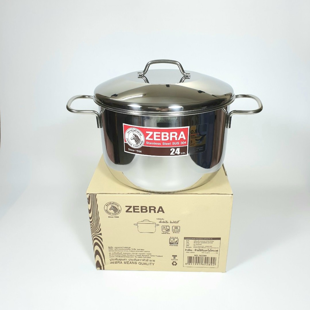 [HCM]Nồi Zebra inox 304 3 đáy Extreme Infinity 24cm (6,2 lit )- 162289