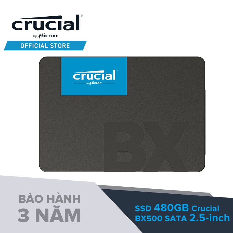 Ổ Cứng Crucial BX500 480GB 3D NAND SATA 2.5-inch SSD - Hàng Chính Hãng Bảo Hành 3 Năm