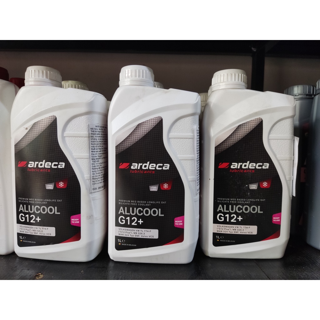 Nước làm mát động cơ ardeca alu-cool g12+ 1 lít - nhập khẩu chính hãng từ bỉ.