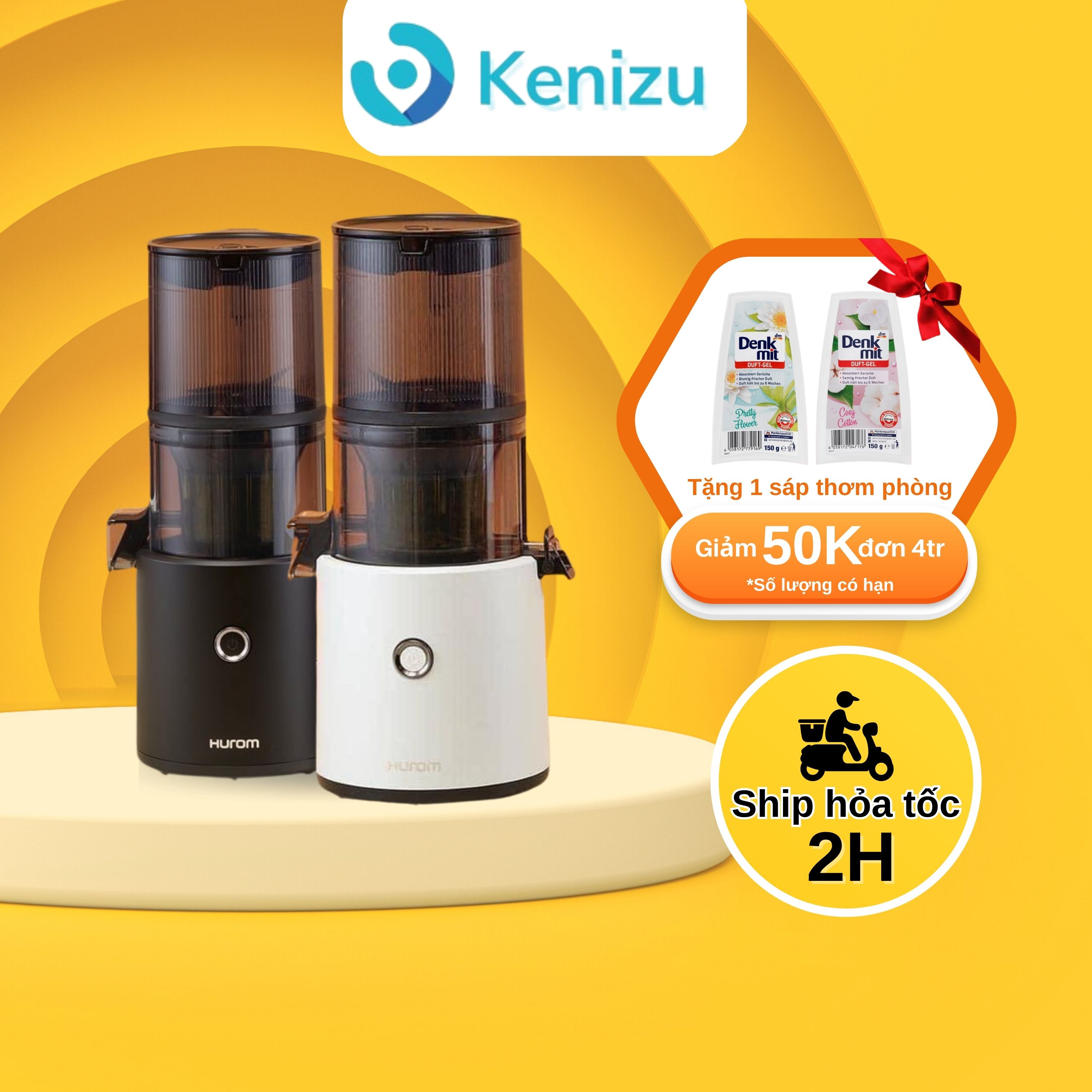 Máy ép chậm Hurom H300 -Bảo hành trọn đời - Tốc độ 90 vòng/phút - Máy ép trái cây kiệt bã
