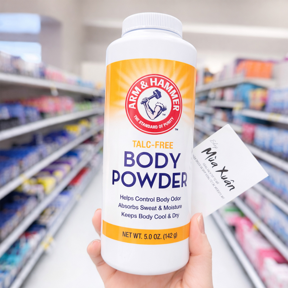 [HÀNG MỸ] Phấn khử mùi toàn thân Arm & Hammer, 142g