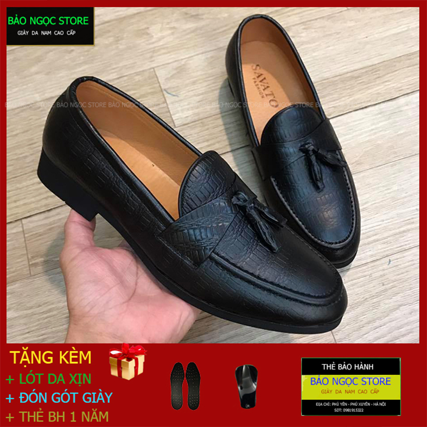 Giày Da Nam - Giày Lười Nam Kiểu Dáng Hàn Quốc - Bảo Hành Da 12 Tháng - Mã K21 - BẢO NGỌC STORE