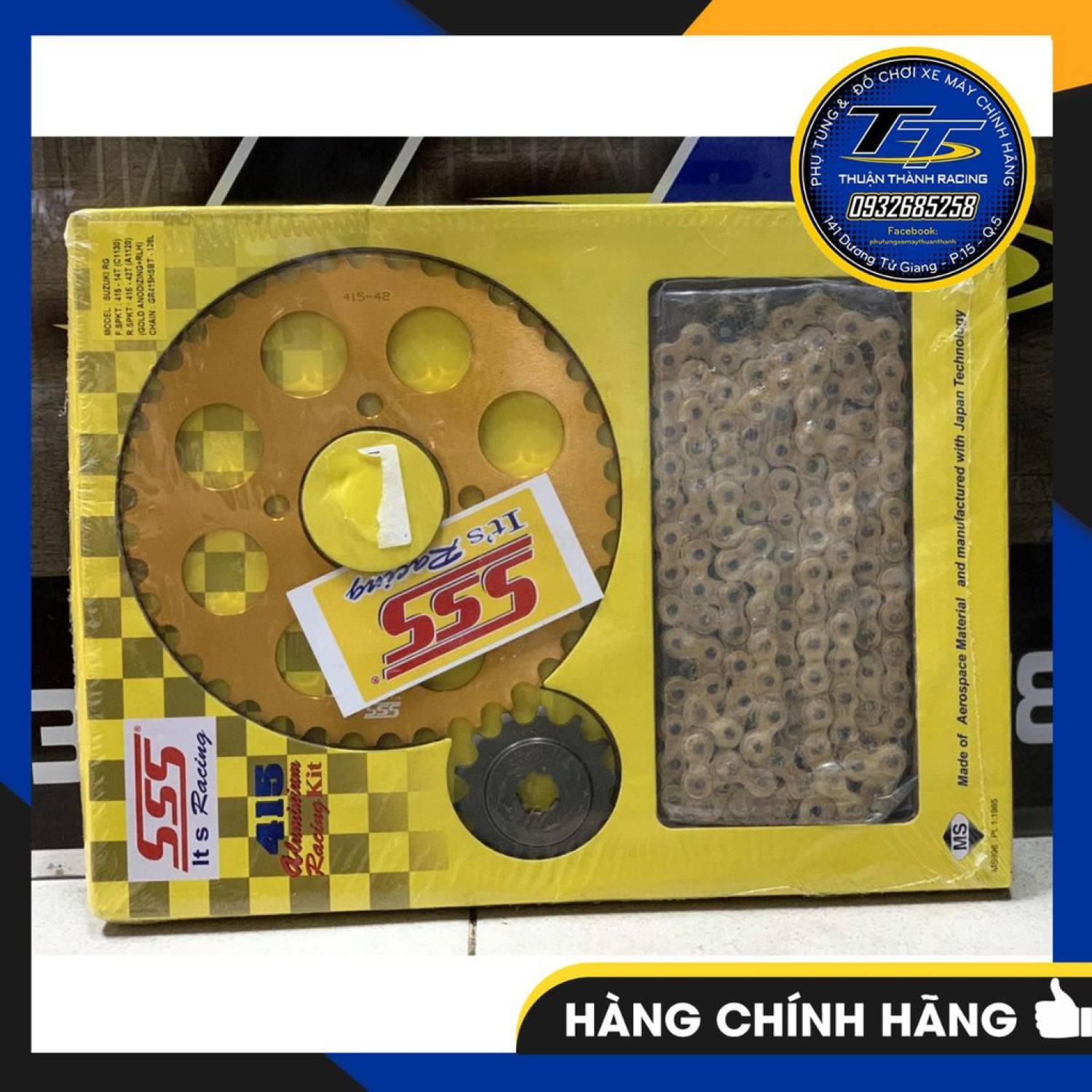 Sên nhông dĩa sss sport 7ly nhôm - rgv - satria - xipo