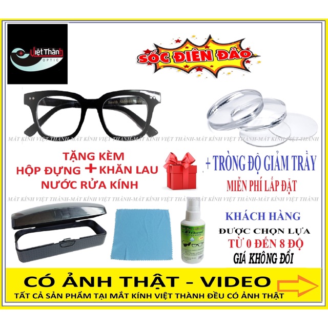 Vss kính v đẹp phom chuẩn thời trang mắt kính độ kính cận style korea giảm trầy