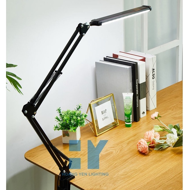 Đèn led kẹp bàn 12w cỡ lớn cắm USB dùng cho đọc sách trang điểm