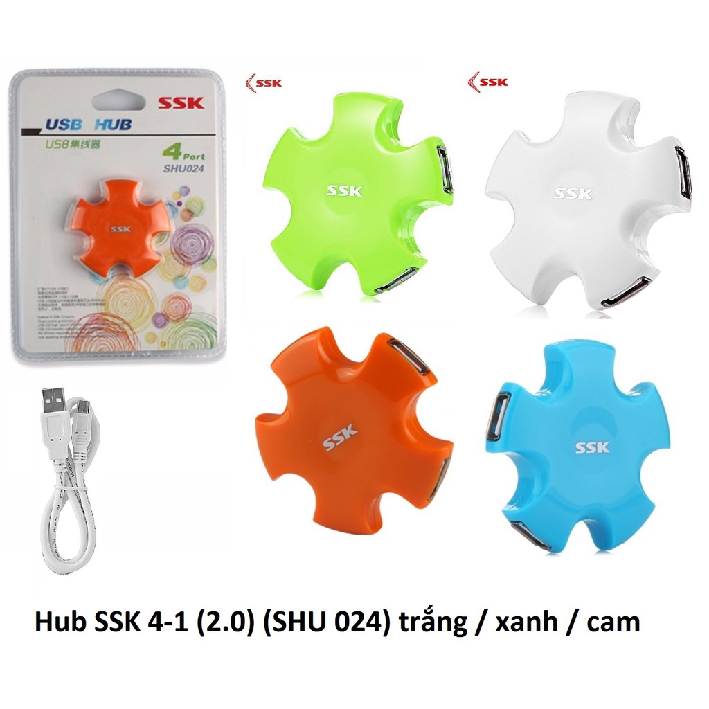 Bộ chia cổng usb hub 4 port usb ssk