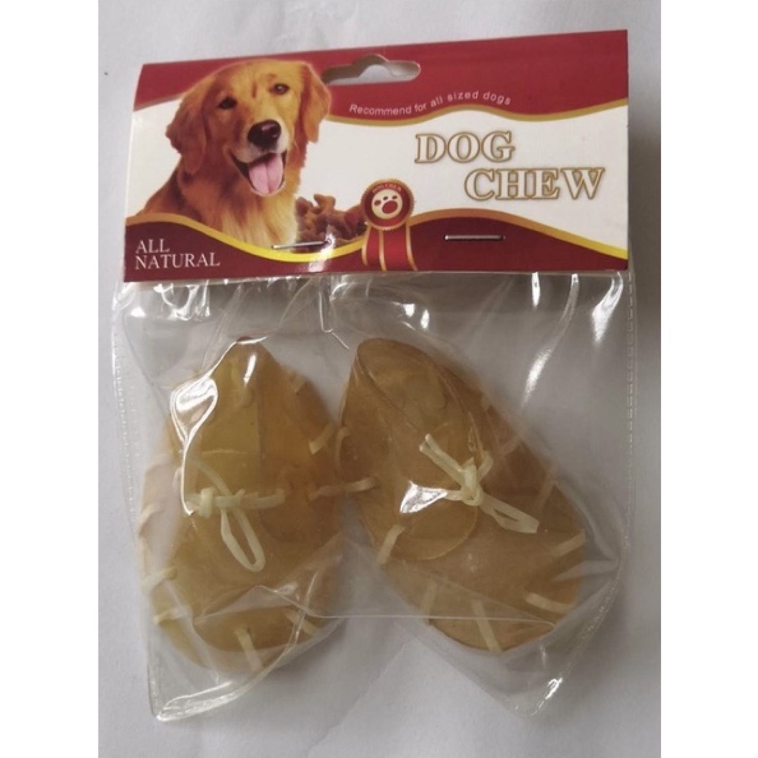 Gói 2 cái dép da bò 7,5cm cho cún nhai gặm sạch răng 🐶