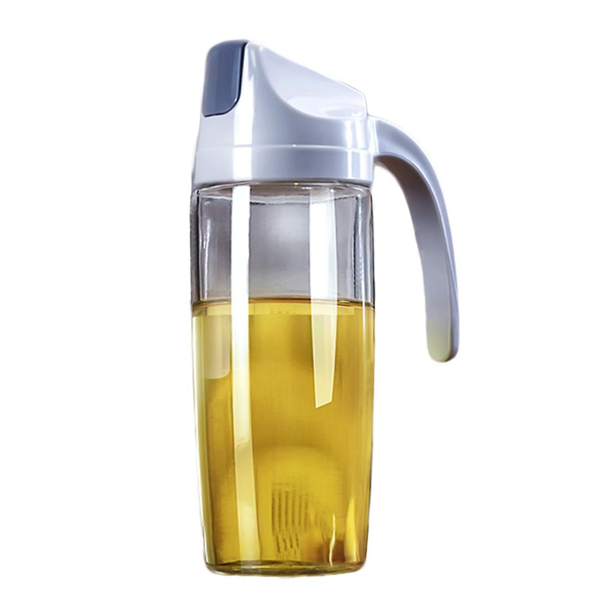 Bình Đựng Dầu Ăn, Nước Chấm Cao Cấp Tự Động Mở Nắp Khi Rót 600ml