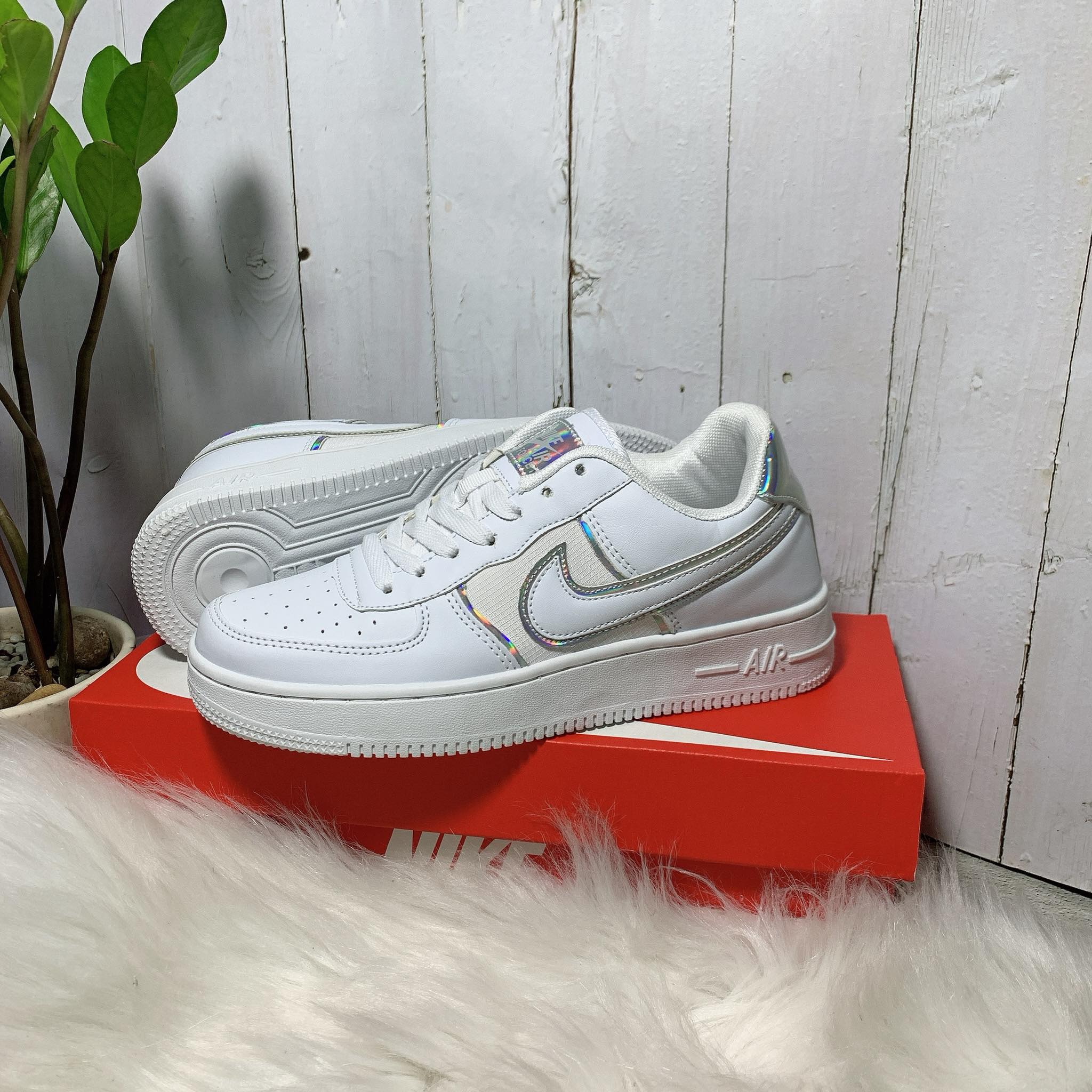 [HCM]Giày Sneaker Trắng Force  Cặp Đôi Nam Nữ  Phối Màu Cực Đẹp Hàng Chuẩn [ Tặng Box ]