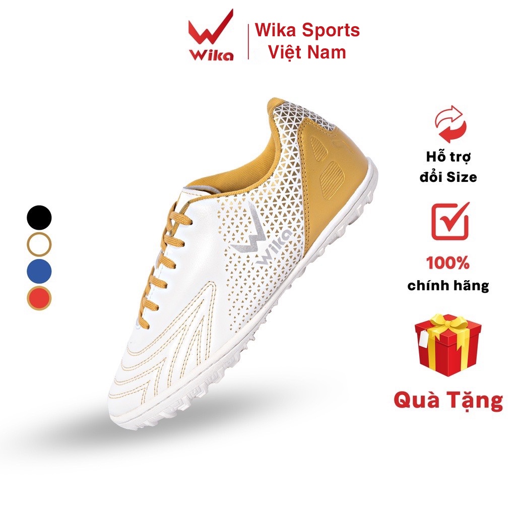 Giày đá bóng nam Wika Neo Plus chính hãng chất liệu da PU cao cấp, khâu toàn bộ đế, đinh TF chống trơn trượt