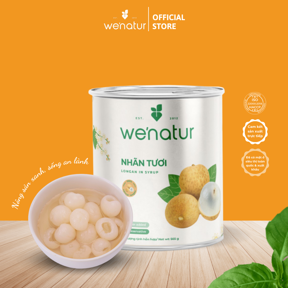 Nhãn Tươi Ngâm Nước Đường Đóng Lon we'natur 565g
