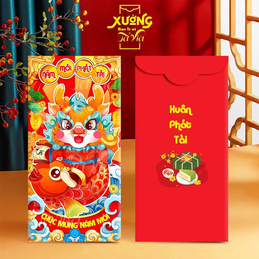 Xấp 10 bao lì xì phúc lộc thọ 2d 2023 lì xì tết 2023 sỉ lì xì gía rẻ - bố khủng long
