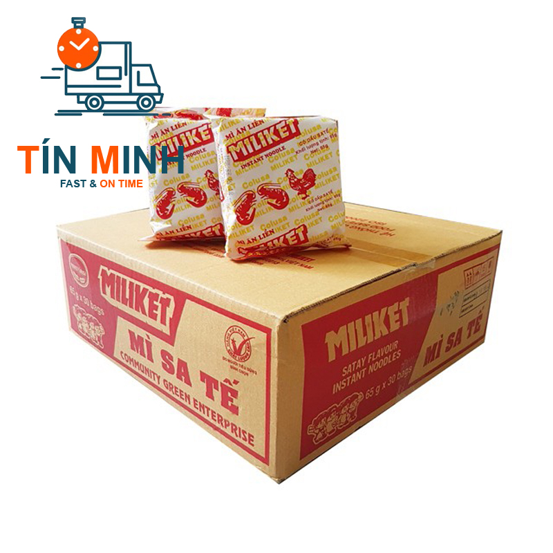 Mì giấy Miliket vị sa tế thùng 30 gói 65g - Cty TM