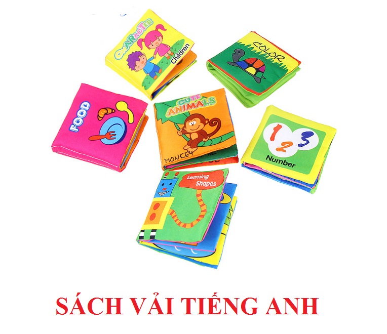 Đồ chơi sách vải tiếng Anh nhiều chủ đề cho bé