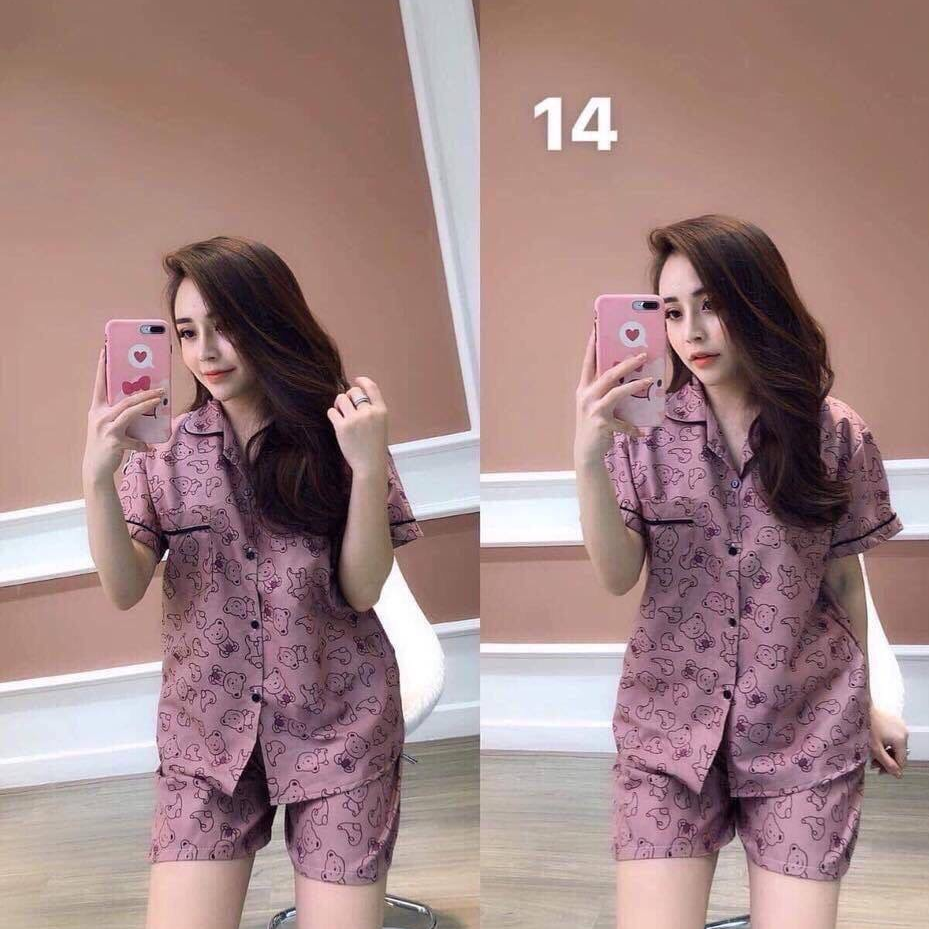 Nguyen Dung Fashion XẢ KHO(Dưới 56kg) Bộ Đồ Mặc Nhà Pijama Nữ -Vải Kate -Có Video Ảnh Thật.2020