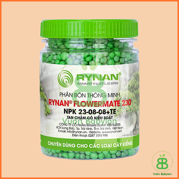 Phân Tan Chậm Thông Minh Rynan 230 Chuyên dành cho cây kiểng lá - hũ 150g