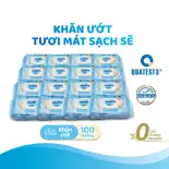 Thùng 12 gói Khăn ướt Molfix Tươi mát gói 100 miếng