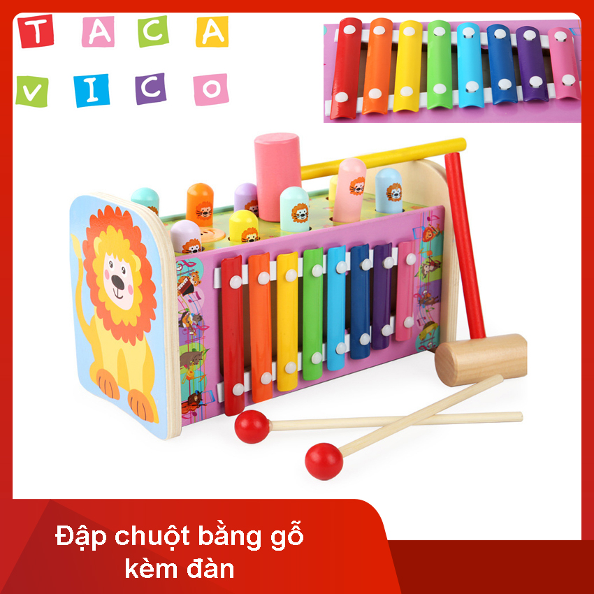 Đồ chơi đập chuột kết hợp đàn cho bé TACAVICO P07. Đồ chơi cho bé. Đồ chơi đập chuột có nhạc