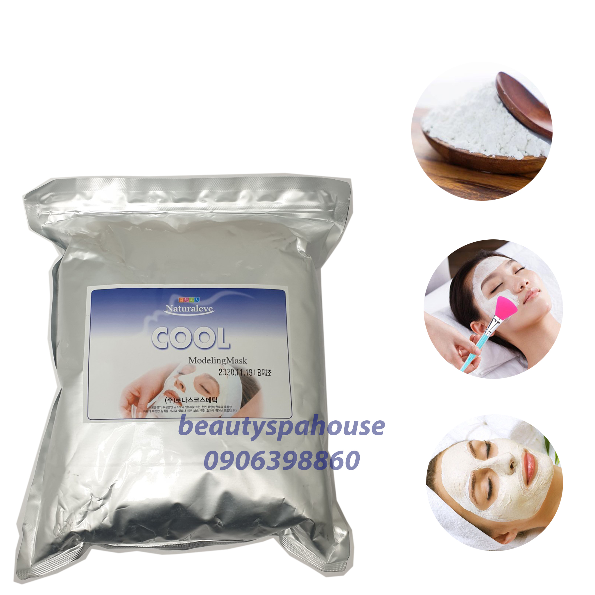 Bột Mặt Nạ Dẻo Ronas Modeling Mask 1kg dùng trong spa, chăm sóc da Hàn Quốc tại nhà