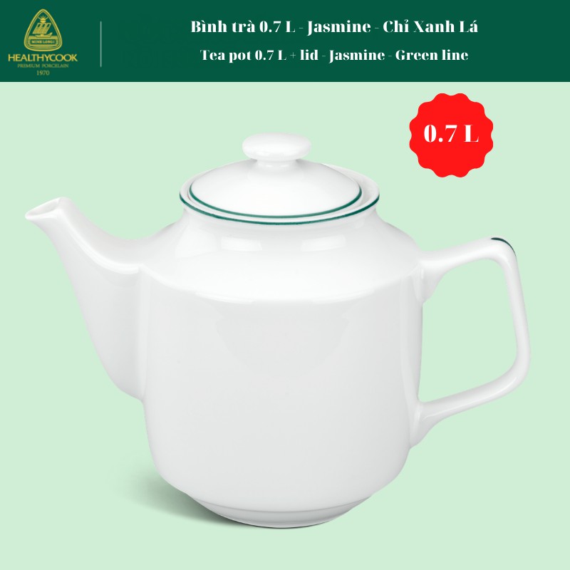 Bình trà 0.7 l jasmine chỉ xanh lá