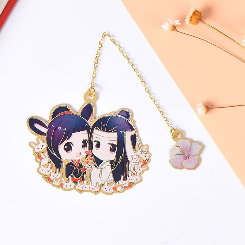 (kim loại mỏng) Bookmark MA ĐẠO TỔ SƯ in màu anime chibi phụ kiện đánh dấu sách tiện lợi