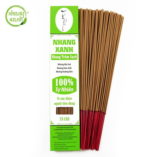 Nhang Xanh Trầm Hương 30cm Hộp 70g