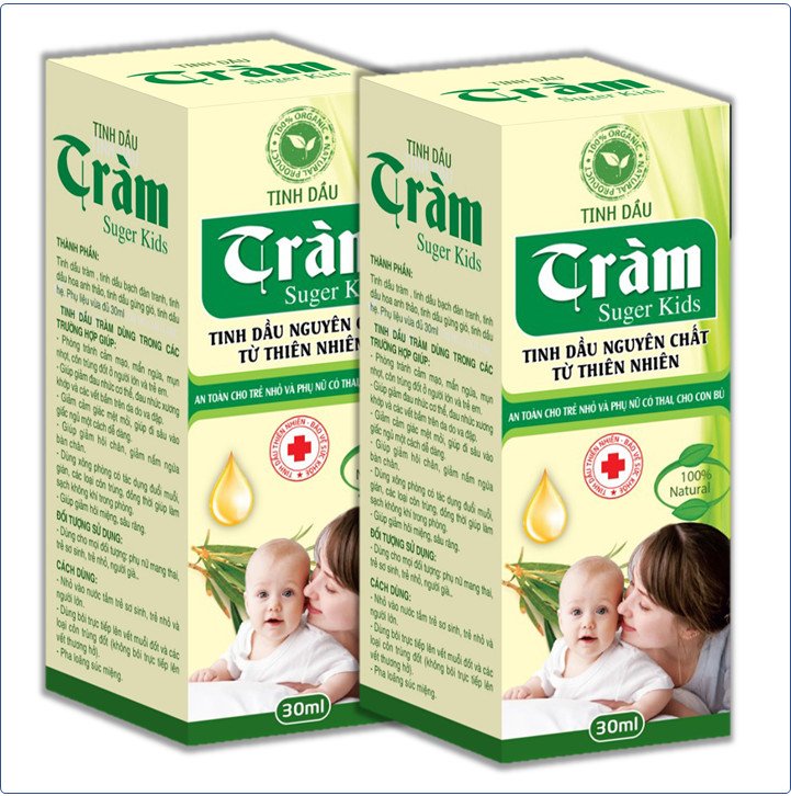 Tinh Dầu Tràm Suger Kids- giảm đau xương khớp, sát khuẩn đường hô hấp, chống cảm cúm kháng khuẩn và virus, giúp phòng ngừa dịch bệnh- Chai 30ml