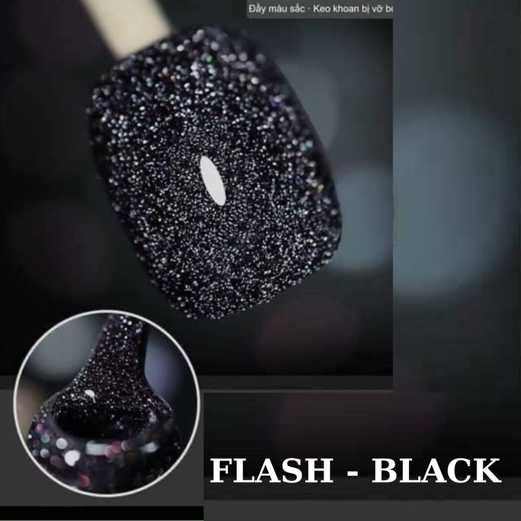 Sơn gel nhũ flash đen, vàng, bạc vendeeni - sugar nails