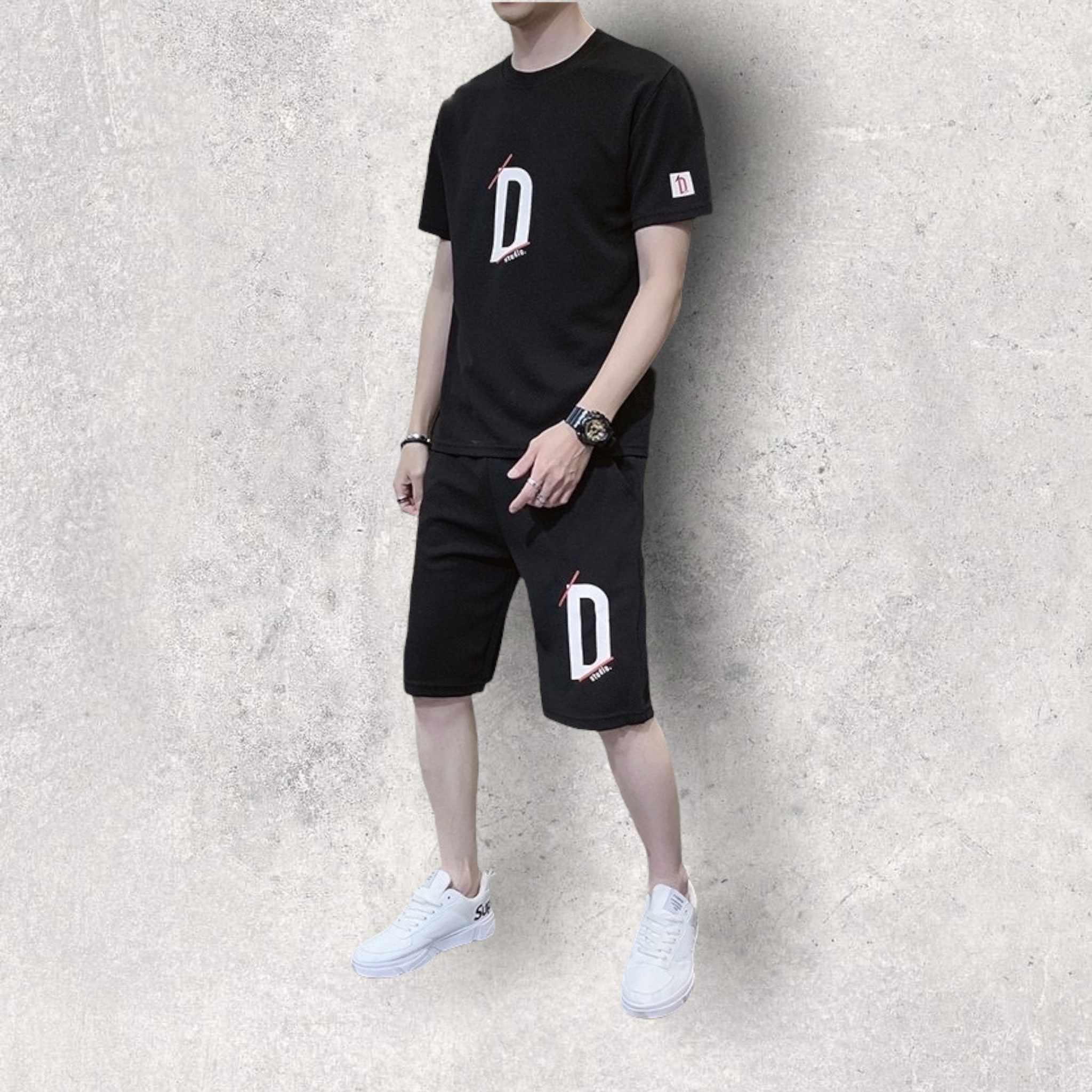 [Tặng Vòng Tay Dễ Thương][HCM]ĐỒ BỘ THỂ THAO SET BỘ THỂ THAO IN HÌNH CHỮ "D"  SIÊU NGẦU TẬP GYM HAY ĐI CHƠI ĐỀU ĐẸP MẪU MỚI NHẤT