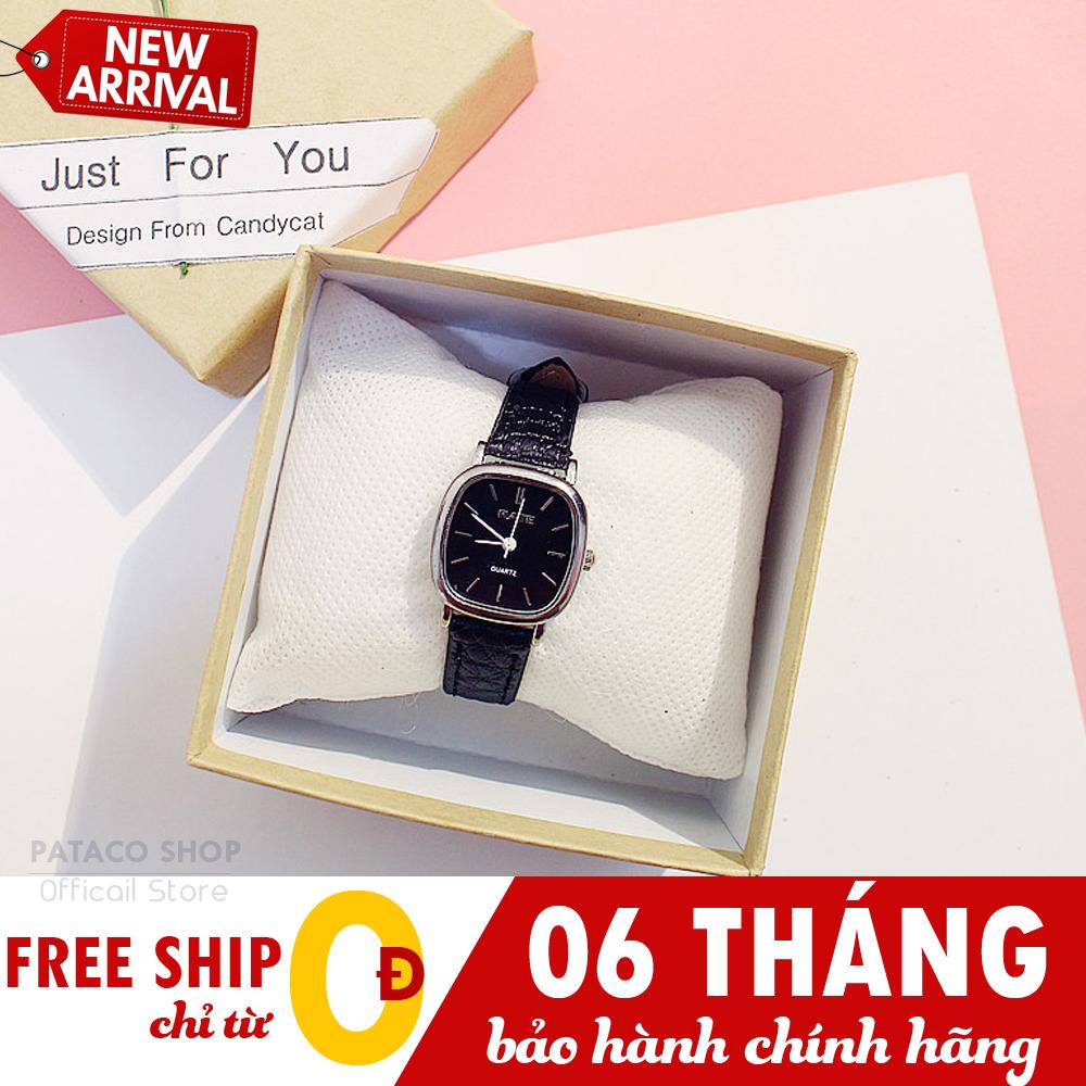 Đồng hồ thời trang nữ Rate C34, Dây da cao cấp. Kiểu mặt vuông, Nhỏ nhắn, Thanh lịch, Kháng nước nhẹ, Bảo hành 6 tháng