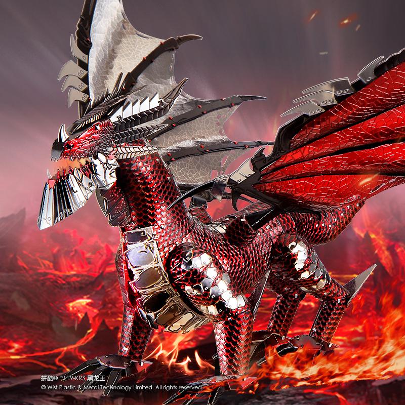 Piececool _ Mô hình lắp ráp 3D kim loại _ Hắc Long Vương _ The Black Dragon
