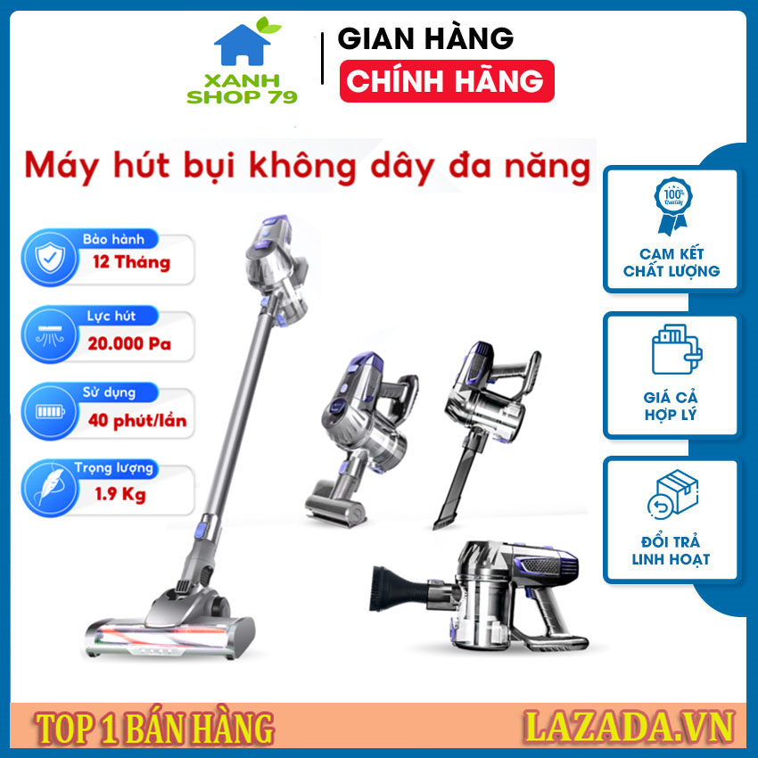 Máy hút bụi cầm tay thông minh, Máy hút bụi đa năng K7P cao cấp, lực hút mạnh 20000Pa, công xuất lớn 150W, sạc tích điện không dây - Máy hút bụi gia đình cưucj mạnh, máy hút bụi không dây, máy hút bụi giường nệm