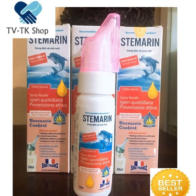 Xịt mũi stemarin dung dịch mũi từ muối biển sâu – chai 69ml