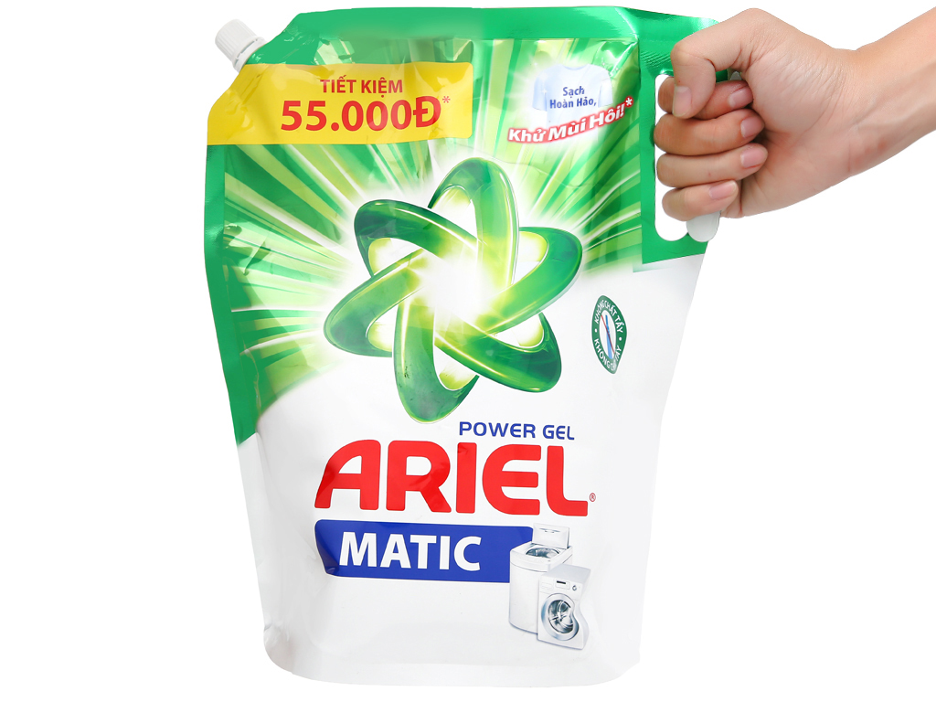 Nước giặt ARIEL cửa trước & cửa trên túi 2.3l lưu hương downy 2in1 thơm lâu dịu nhẹ, an toàn cho da