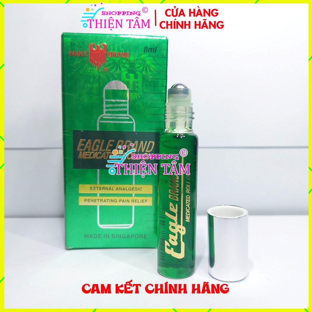 1 chai dầu xanh bi lăn inox 8ml tinh dầu xanh bạc hà sản phẩm chính hãng