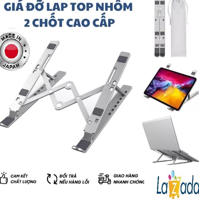 Giá đỡ laptop gấp gọn thông minh hình chữ X được làm bắng nhôm-cao cấp nặng chịu lực cực tốt