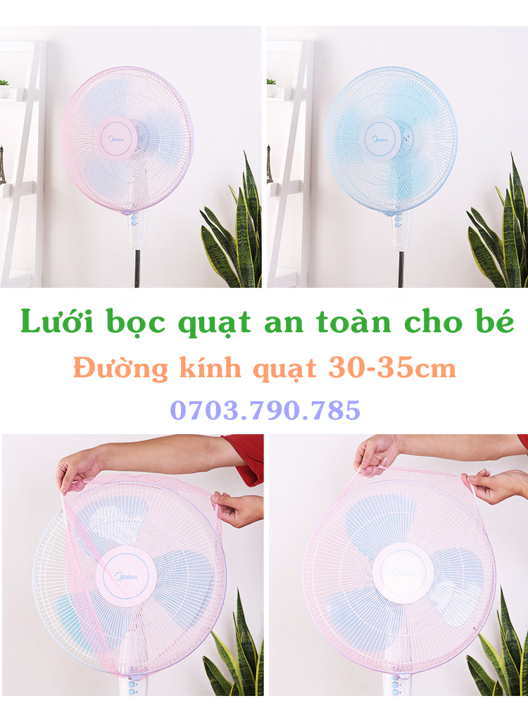 [HCM]Lưới bọc quạt an toàn cho bé