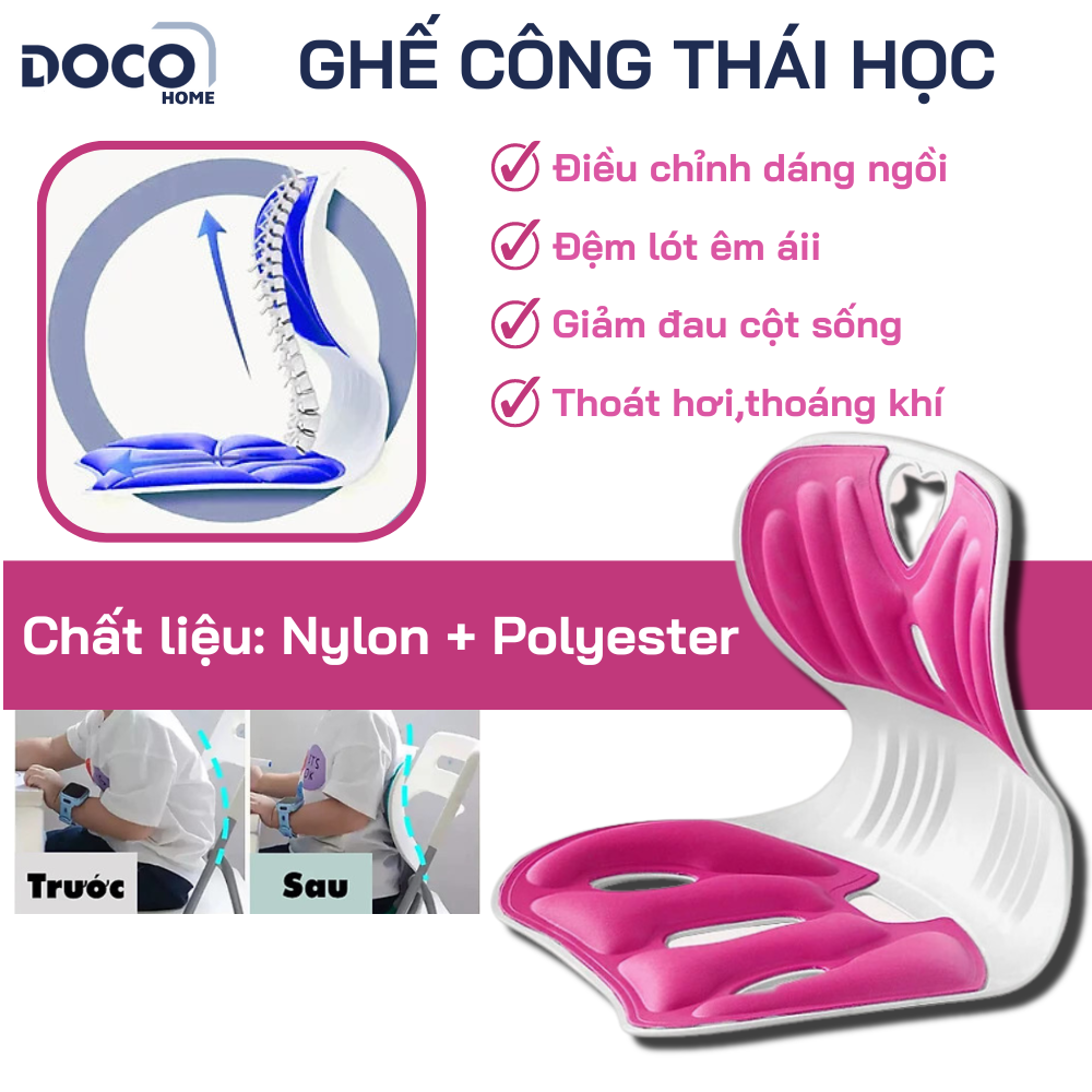 Ghế Công Thái Học Điều Chỉnh Dáng Ngồi, Nắn Chỉnh Cột Sống, Chống Gù Lưng cực kì thoải mái và dễ chịu