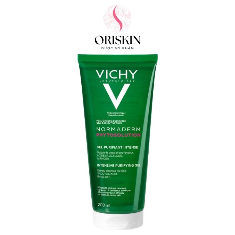 Vichy Sữa Rửa Mặt Dạng Gel Giúp Làm Sạch Sâu Và Giảm Bã Nhờn Trên Da Normaderm Phytosolution Intensive Purifying Gel 200Ml