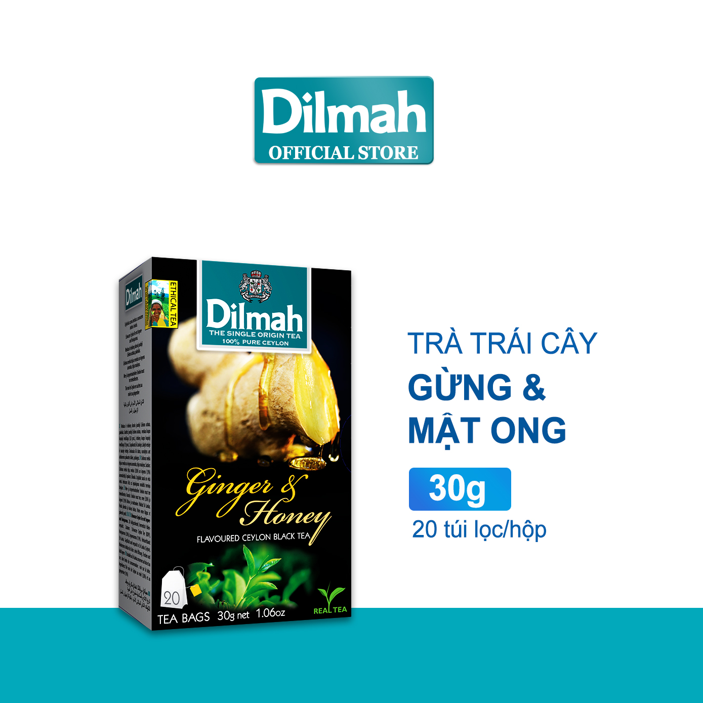 Trà Dilmah hương Gừng & Mật ong 30g