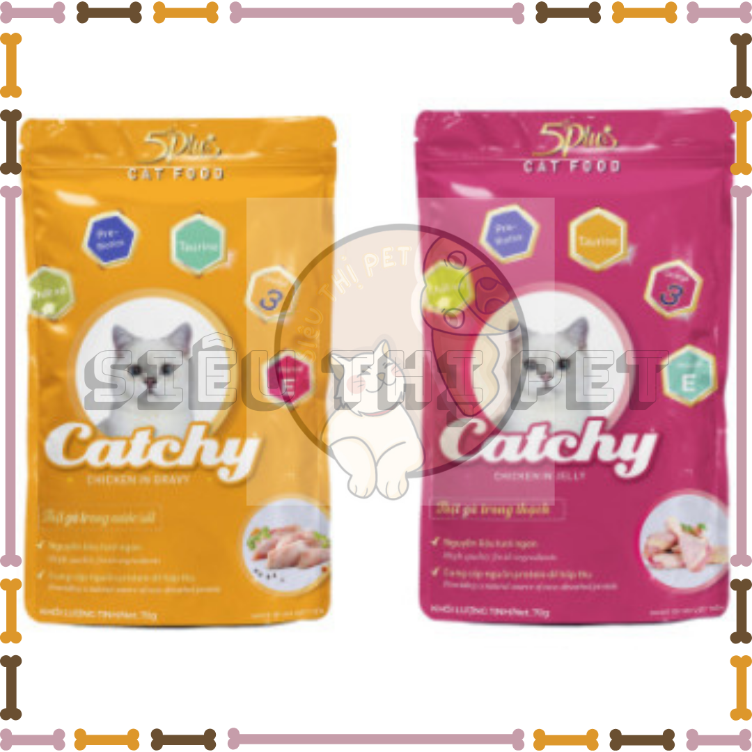 Pate 5Plus Catchy cho mèo 70gr