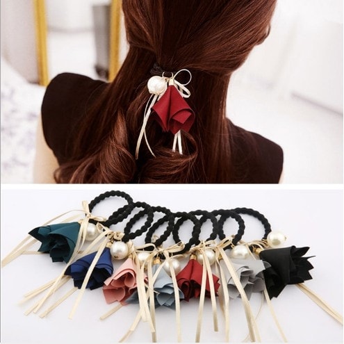 Dây buộc tóc hoa rơi tiểu thư hot nhất vịnh bắc bộ