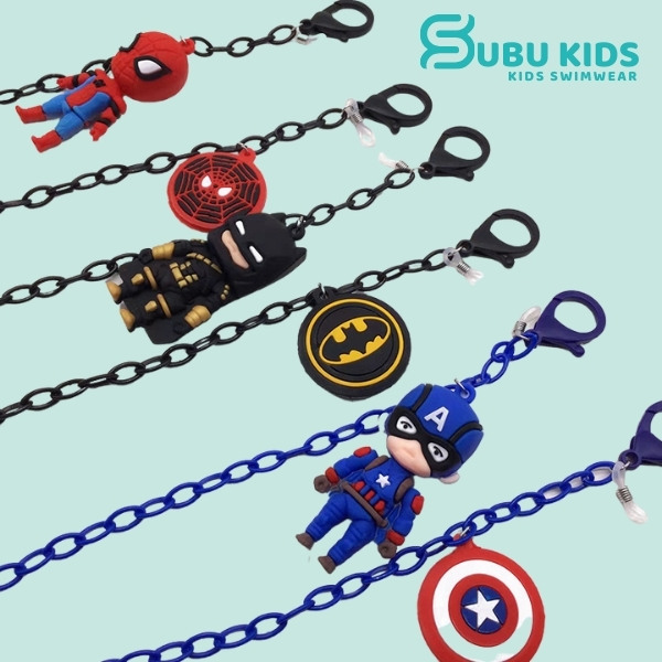 Dây đeo khẩu trang cho bé, dây đeo mắt kính chống thất lạc siêu anh hùng Marvel
