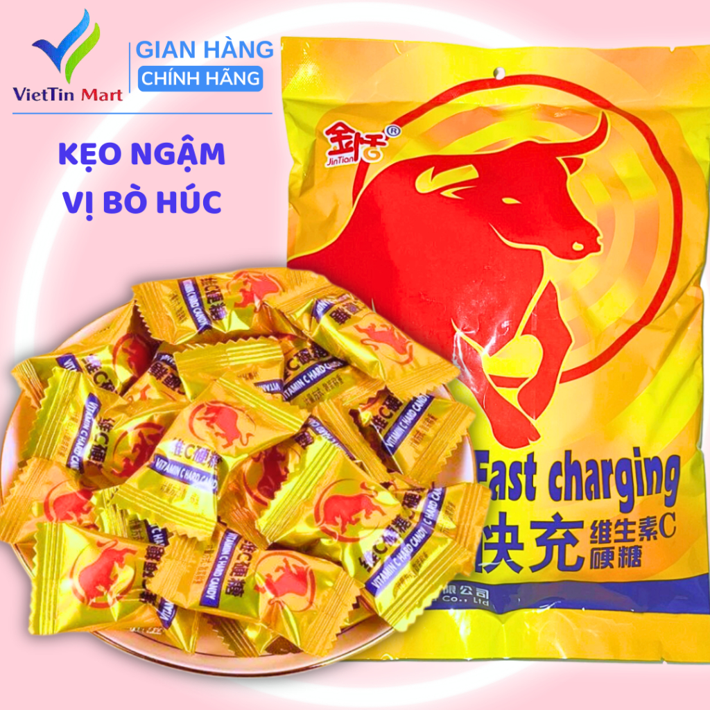 Kẹo Ngậm Tăng Lực Vị Bò Húc Gói 320g