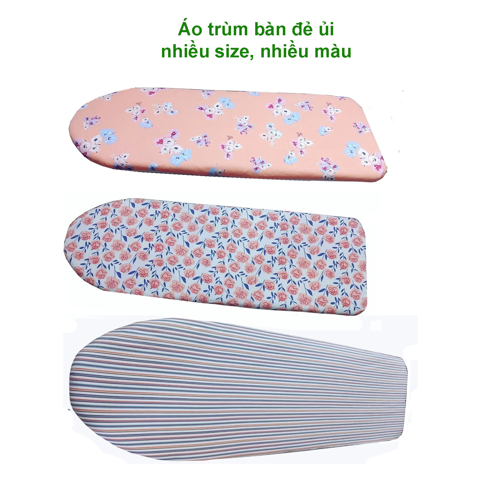 Áo bọc bàn ủi đồ 35x100cm, 32x98cm, 30x110cm , nhiều size Áo trùm bàn ủi đồ vải cotton