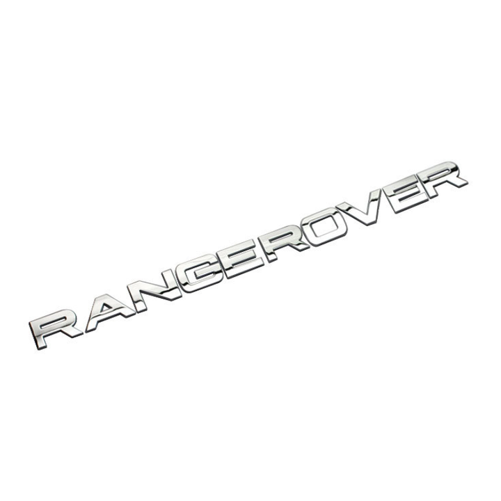Decal tem chữ inox Ranger-Rover dán đầu hoặc đuôi xe ô tô.Kích thước 52 × 3 cm ( màu bạc )