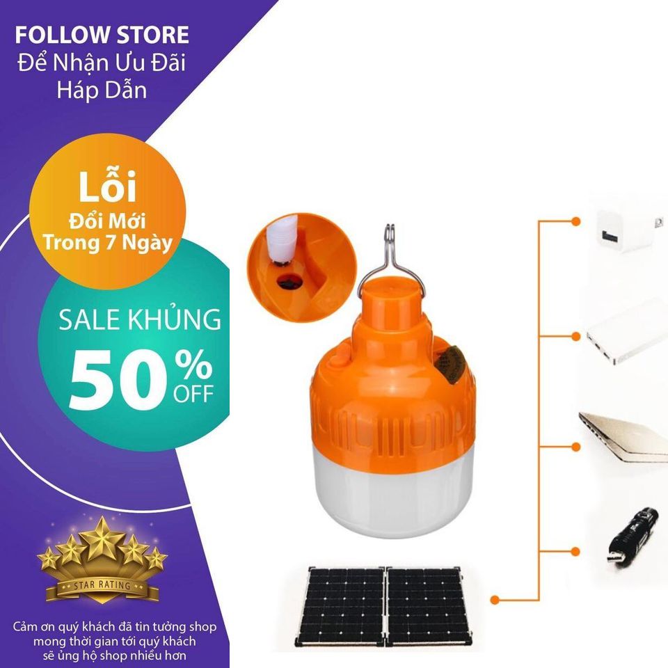 [ BÓNG LED HÀNG HOT TOP BÁN CHẠY 2020 ] Bóng đèn tích điện LED 30w 60w Sạc tích điện thông minh  cao cấp - Bóng đèn tích điện  (Loại TỐT) GIÁ RẺ